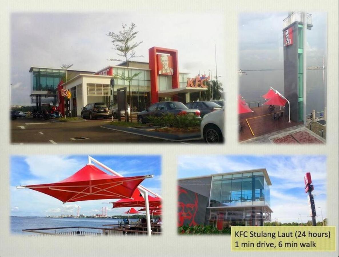 Seaview Condo Near Rf Mall, Food Court & Free Netflix Johor Bahru Dış mekan fotoğraf